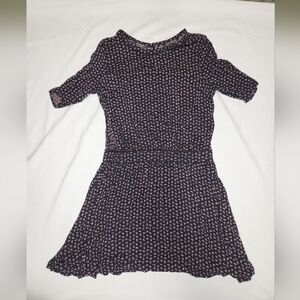 Scotch & Soda Black Dress with Pink Floral Pattern